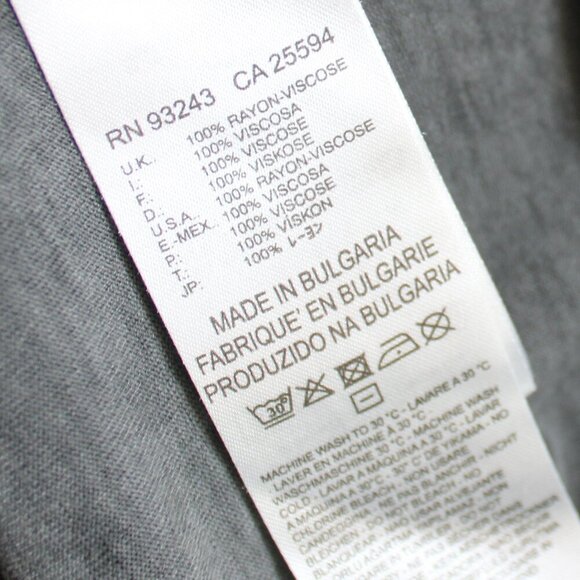 Diesel Women's Gray Logo Roses Printed Open-Back Short Sleeve Top Size Small - Picture 6 of 6